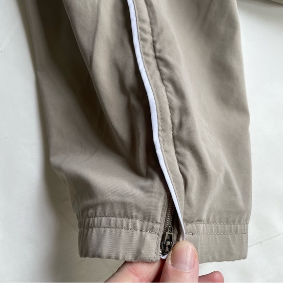 Nike Men’s Vintage Track Pants XL Tan Beige with Side Stripes - Picture 9 of 9